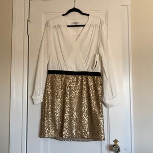 Cream and Gold sequins dress